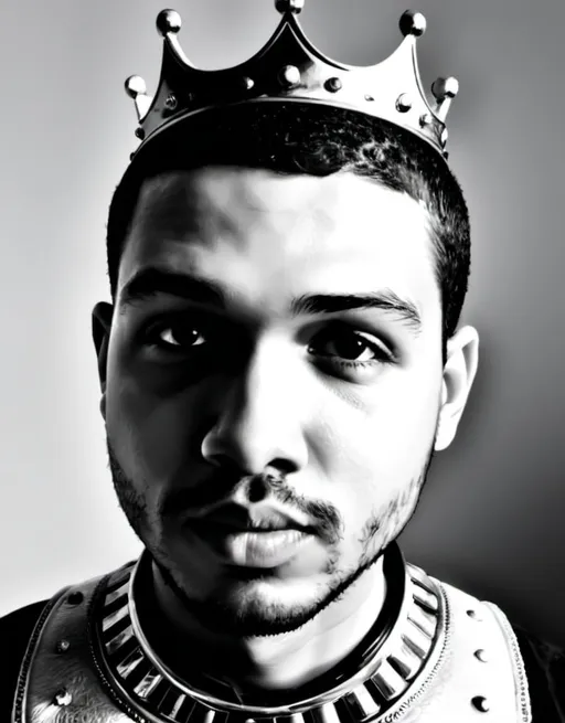 Prompt: Based on the facial reference photo, create an image of a king.