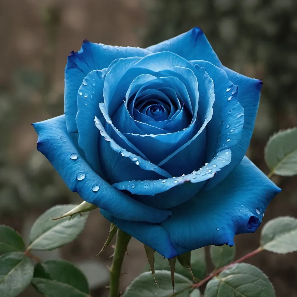 Prompt: Creat a picture about blue rose