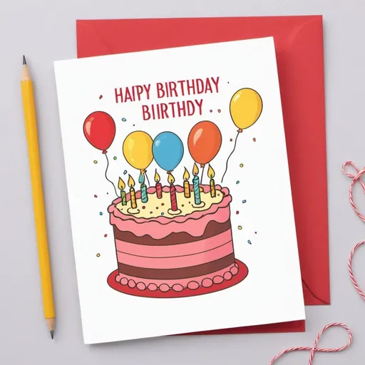 Prompt: Happy birthday greeting card
