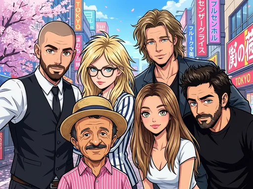 Prompt: please animate this picture as a Japanies cartoon