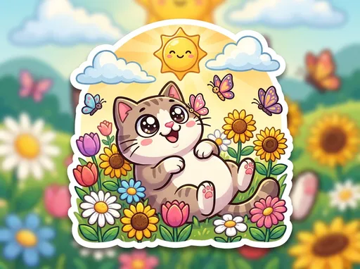 Prompt: Create a cute cartoon sticker

