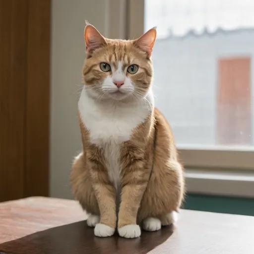 Prompt: A cat is sitting on the table 