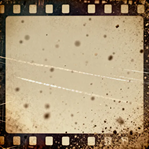 Prompt: grunge retro vintage and old film effect loop animation overlay with dust and noise