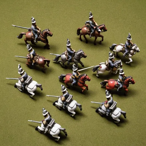 Prompt: Top view of 10 cavalry