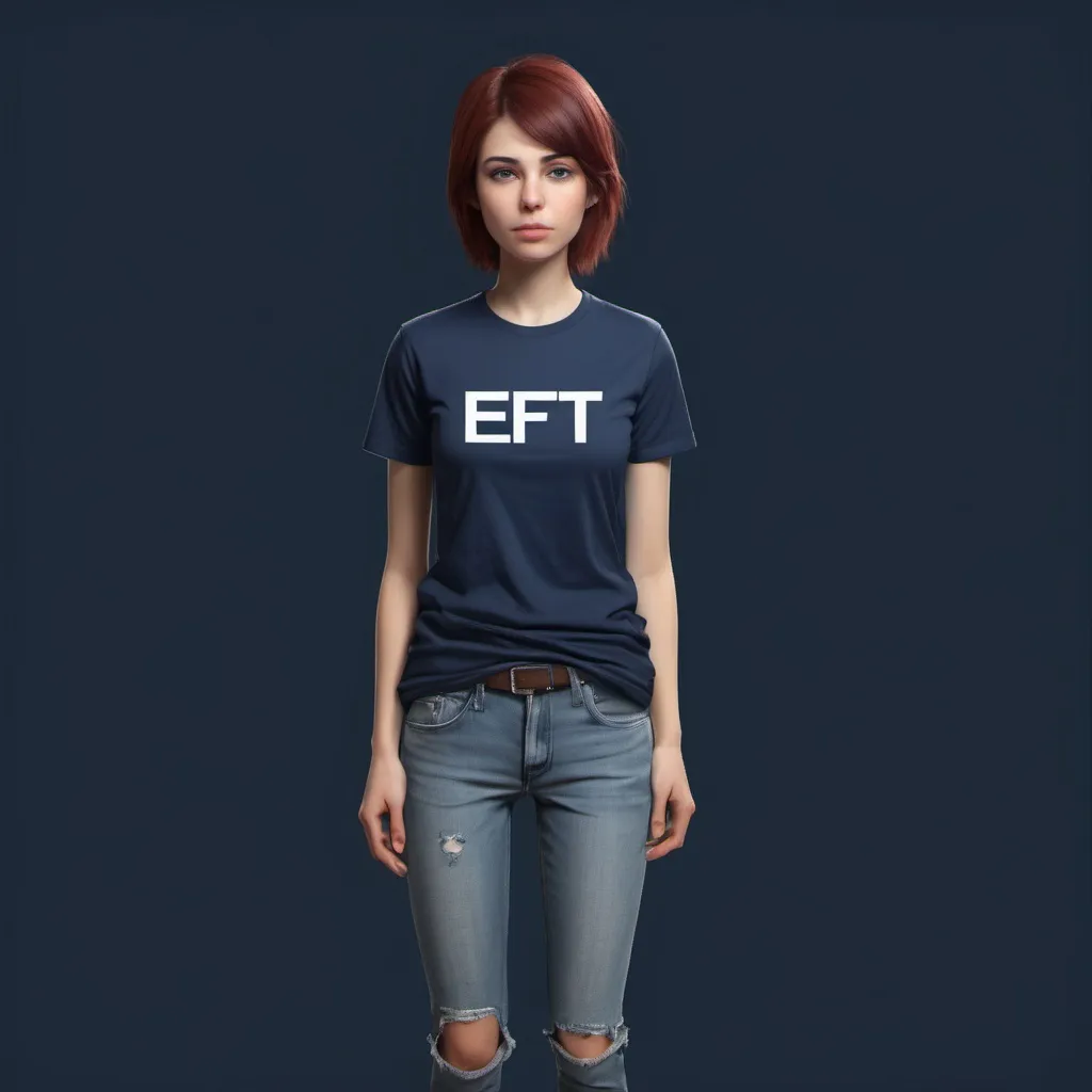 Prompt: Change eft side person t-shirt outfit to shirt and color should be dark blue