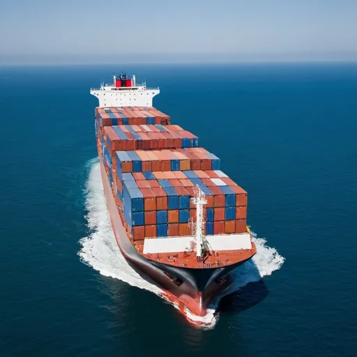 Prompt: container ship on ocean
