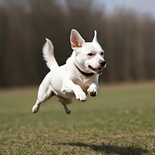 Prompt: a dog is flying