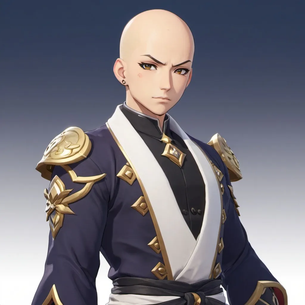 Prompt: genshin impact character bald
