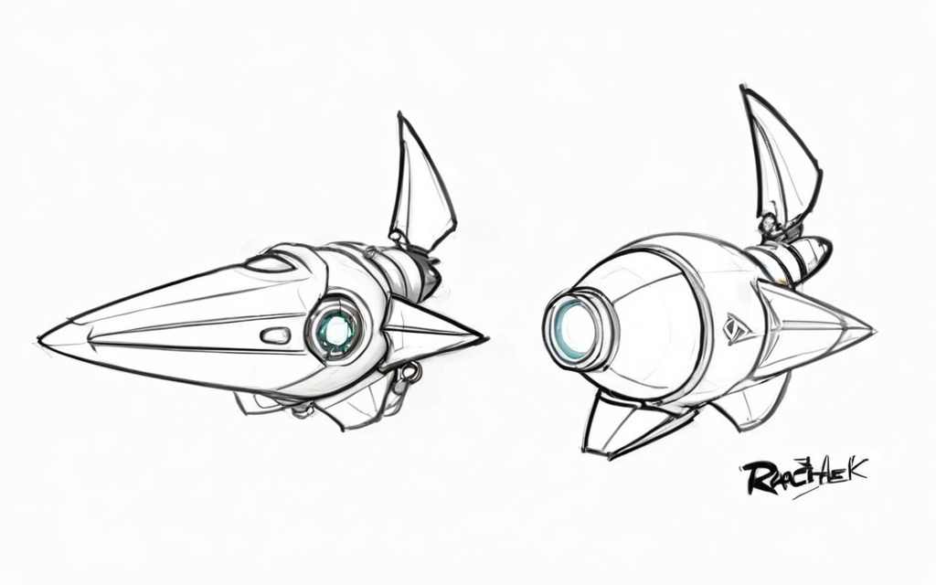 Prompt: space ship concept art, ratchet and clank style. 