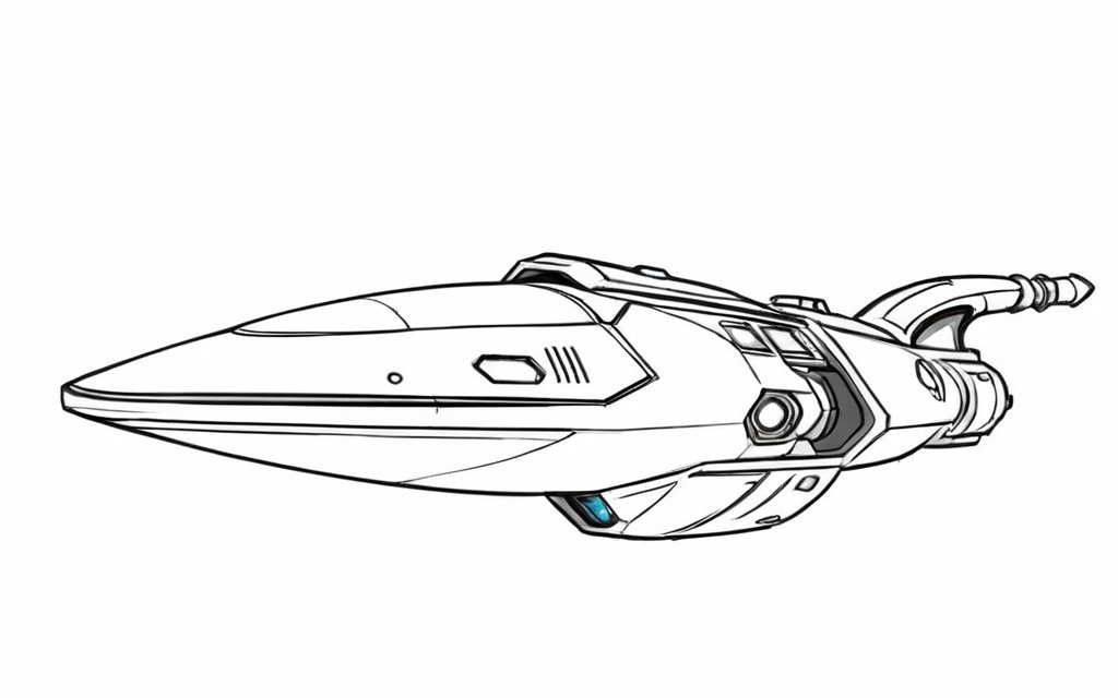 Prompt: space ship concept art, ratchet and clank style. 