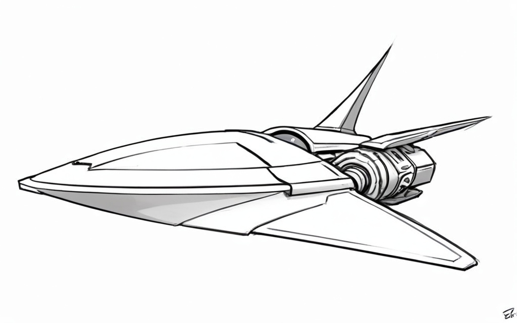 Prompt: space ship concept art, ratchet and clank style. 