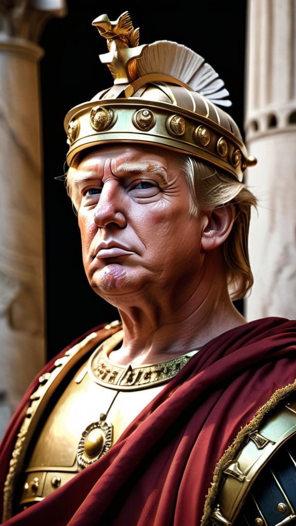 Prompt: Donald Trump as Roman emperor. Photorealistic 