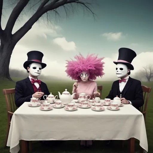 Prompt: Surreal tea party