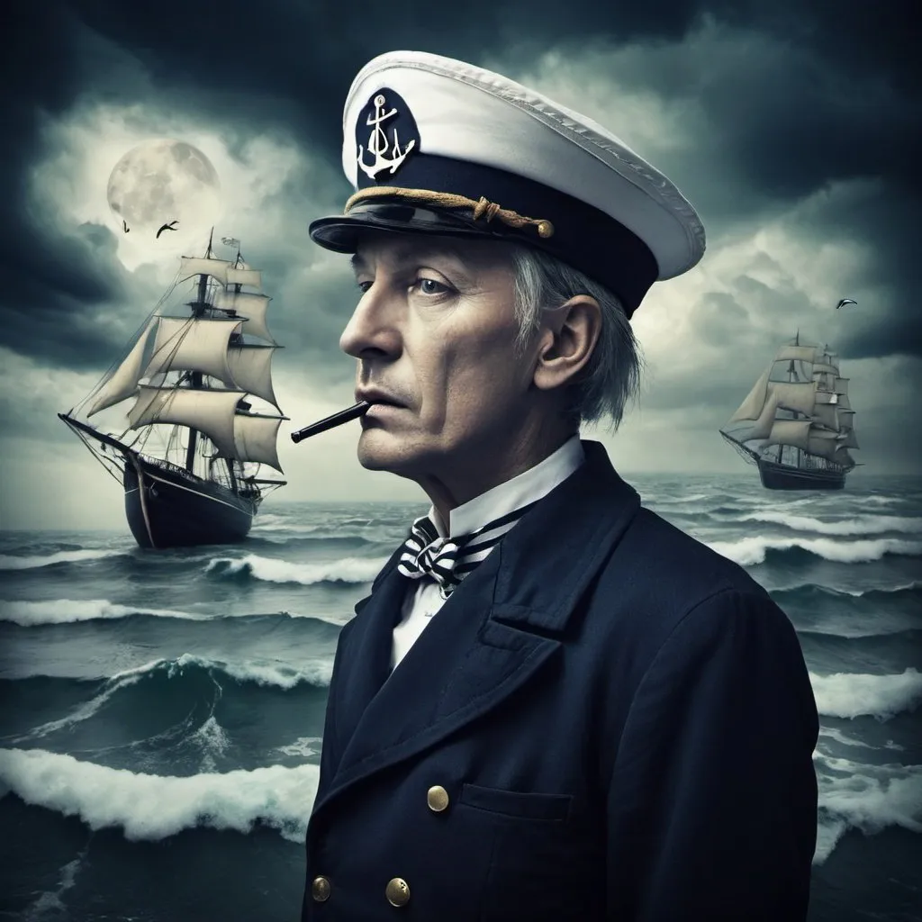 Prompt: Dream of the mad sailor. Surrealism. 