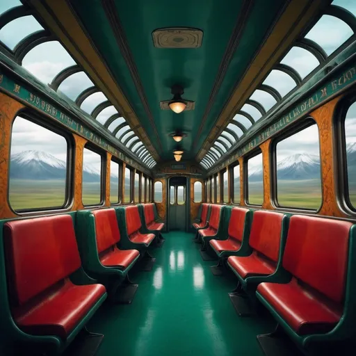 Prompt: Surreal trains