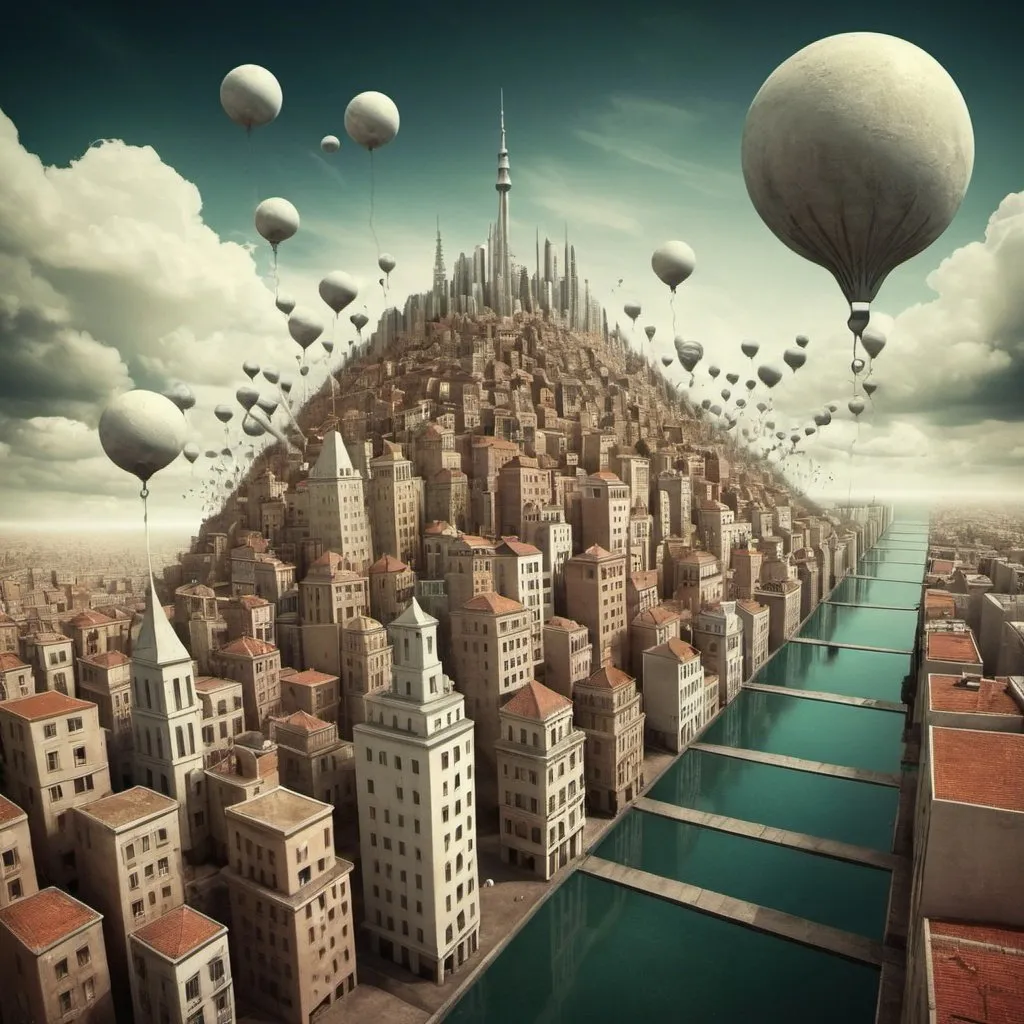 Prompt: Surreal city. Surrealism 