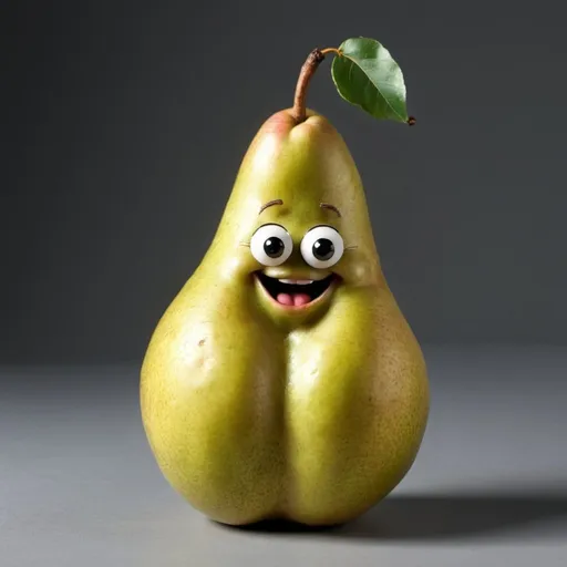 Prompt: Anthropomorphic pear