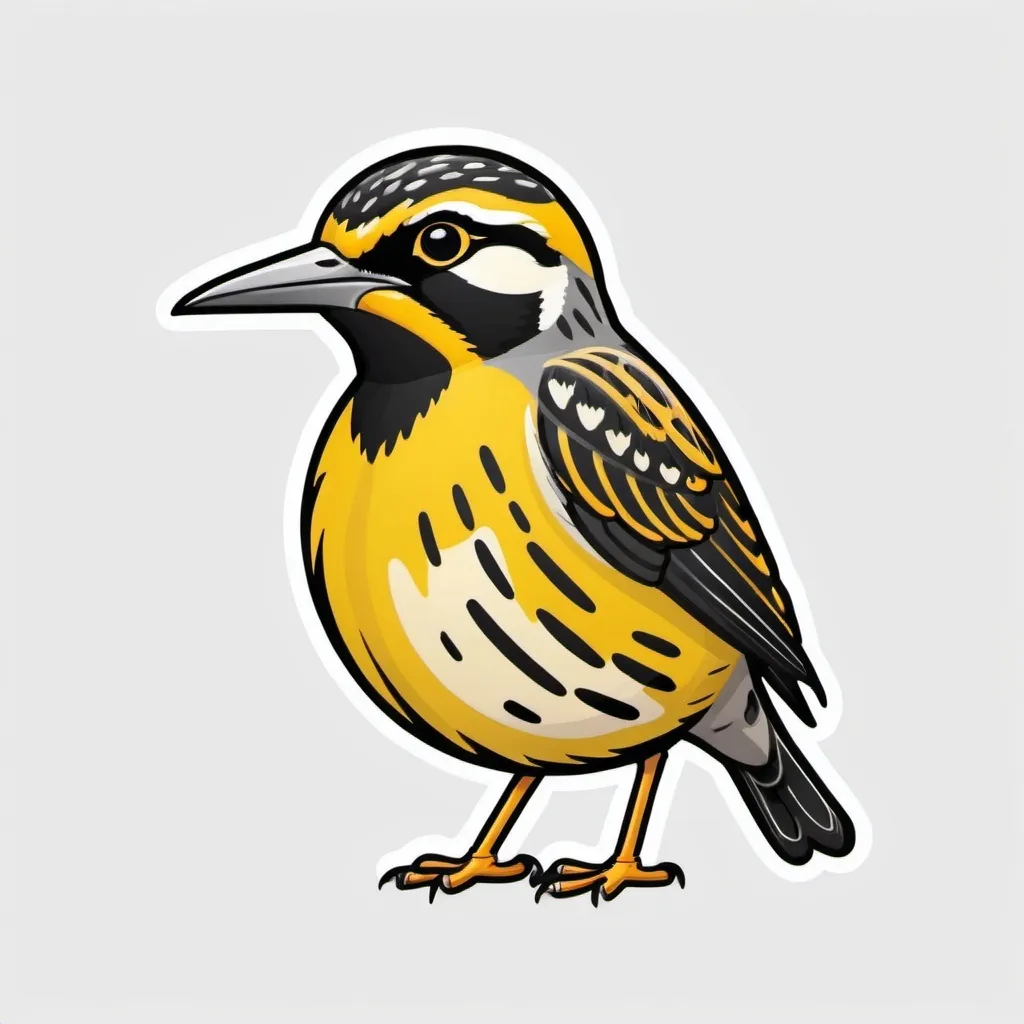 Prompt: A Western meadowlark emoji