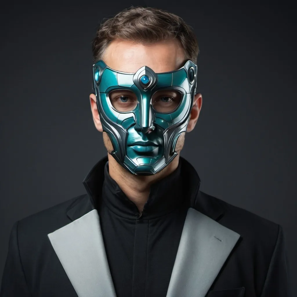 Prompt: Noble man with a futuristic mask