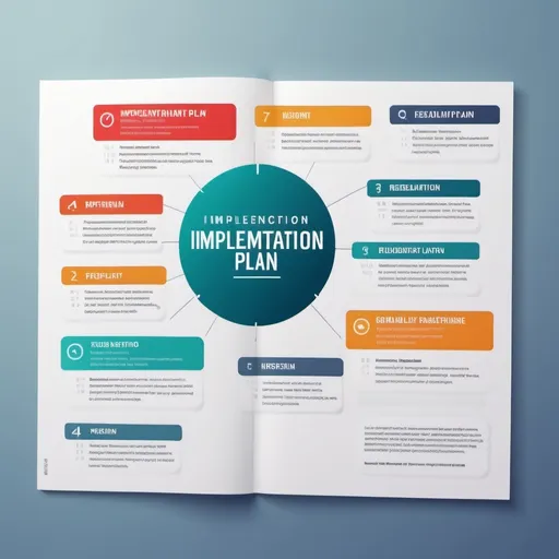 Prompt: image of a implementation 
plan with different dates and tasks listed

