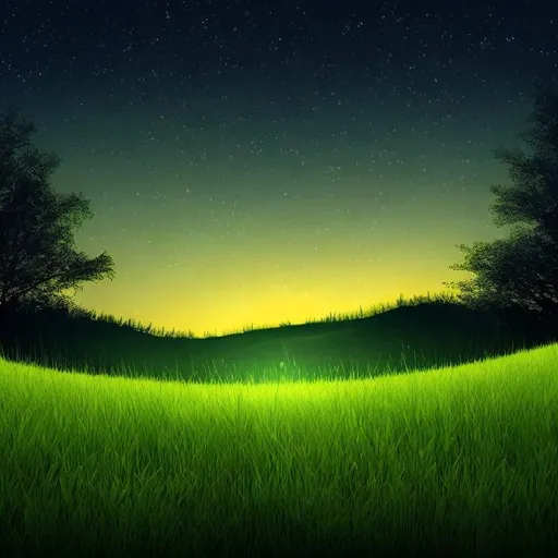 Prompt: put the summer night grass image on background using dark tone 
and the image size is 1024 * 768