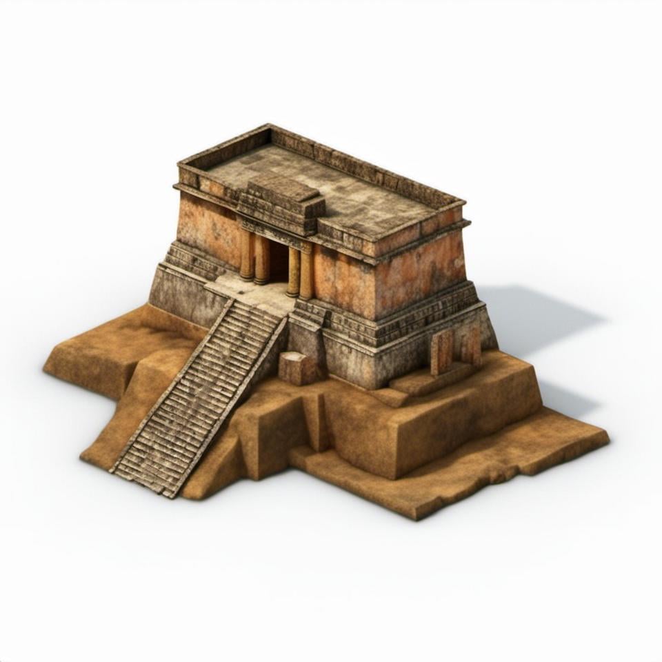 Prompt: <mymodel>MItla Palace with detailed texture, Zapotec temple, Oaxacan architecture, ancient civilization, highres, ultra-detailed, realistic, historical, intricate carvings, ancient monument, stone masonry, Mixtec Stonecutting, Oaxacan, archaeological, ancient civilization, warm tones, natural lighting