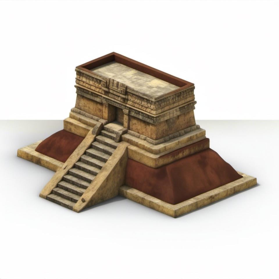 Prompt: <mymodel>MItla Palace with detailed texture, Zapotec temple, Oaxacan architecture, ancient civilization, highres, ultra-detailed, realistic, historical, intricate carvings, ancient monument, stone masonry, Mixtec Stonecutting, Oaxacan, archaeological, ancient civilization, warm tones, natural lighting