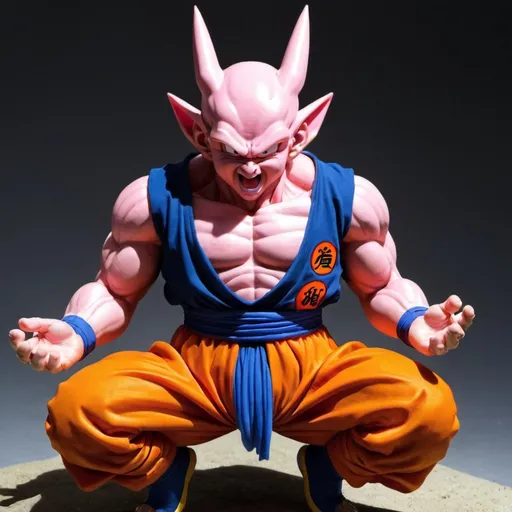 Prompt: Majinbuu con goku