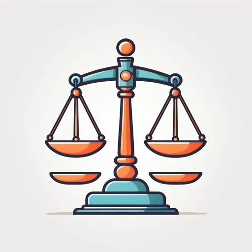 Prompt: Stylized cartoon 

A courtroom scale composed of two colors, with its components made up of various business icons.

mascot, vector flat logo, simple lines, cute cartoon illustration, white backdrop