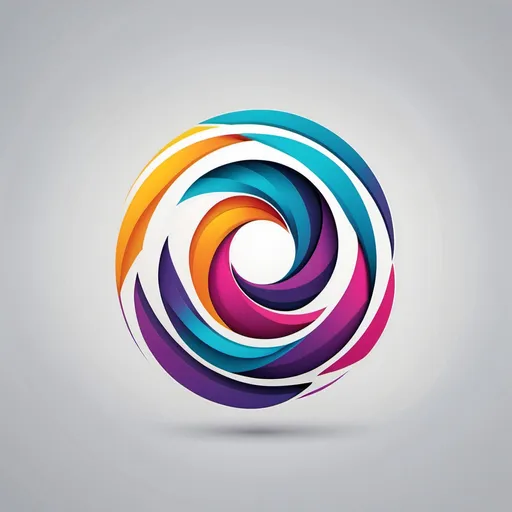 Prompt: Create a businesslogo, shape of a circle, 3d, vibrant colors, use composition reference filling the circle, 