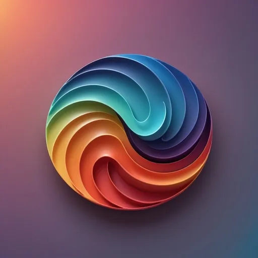 Prompt: Circular logo of three waves, used colors are 20B2AA, 6495ED, 9370DB, gradual color transition, smooth curves, high quality, detailed, professional, vibrant colors, circular design, gradient waves, 3D rendering, smooth transitions, precise lines, modern, logo design, professional finish, vibrant colors, high quality rendering