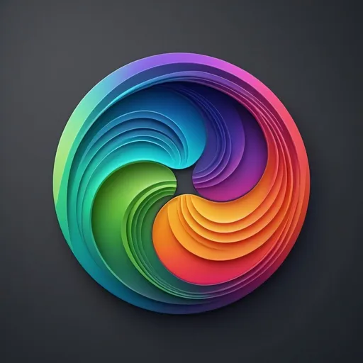 Prompt: Circular logo of three waves, yin yang,  gradual color transition, smooth curves, high quality, detailed, professional, vibrant colors, circular design, gradient waves, 3D rendering, smooth transitions, precise lines, modern, logo design, professional finish, vibrant colors, high quality rendering