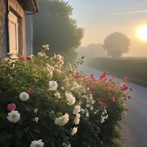 Prompt: Douceur du matin
Dans la clarté du doux matin,
La brise caresse les fleurs,
Éveillant les tendres couleurs,
Sous un ciel pur et cristallin.
L’aube éveille en nous le chagrin,
Mais aussi l'espoir dans nos cœurs,
Dans la clarté du doux matin,
La brise caresse les fleurs.
Le jour naît, paisible et serein,
Chassant les ombres et les peurs,
Accueillant de nouveaux bonheurs,
Avec les rayons incertains,
Dans la clarté du doux matin.
