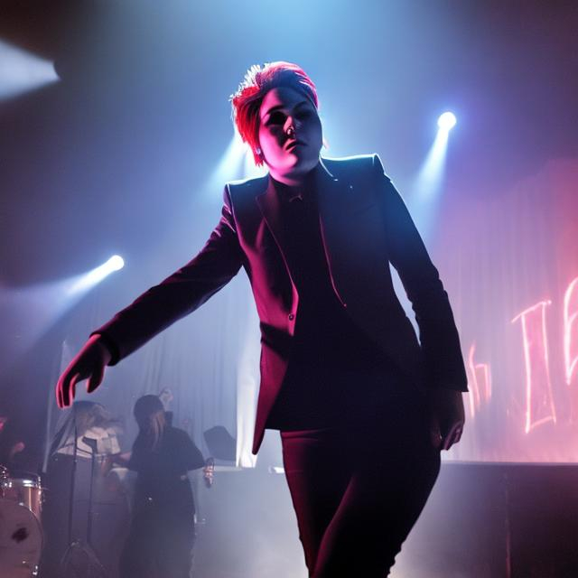 Prompt: Gerard way dancing
