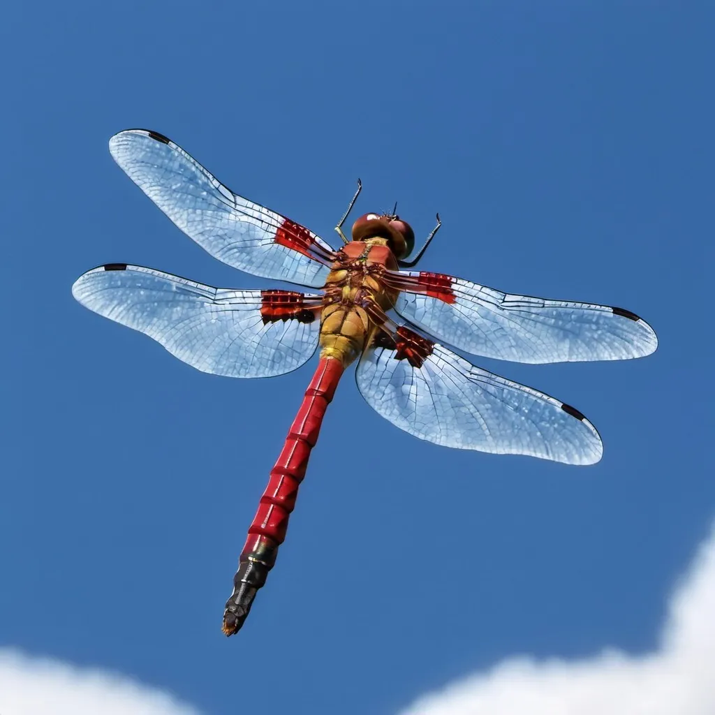 Prompt: Dragon fly in sky 