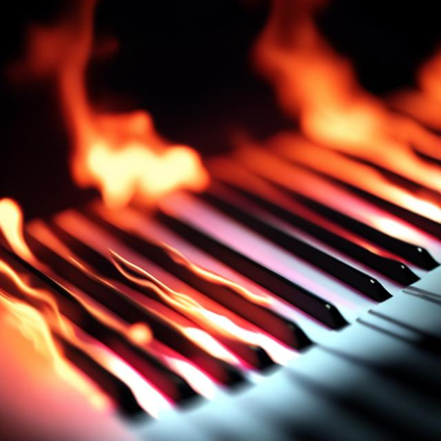 Prompt: Picture of burning music FHD . Without blurring, and clear. 