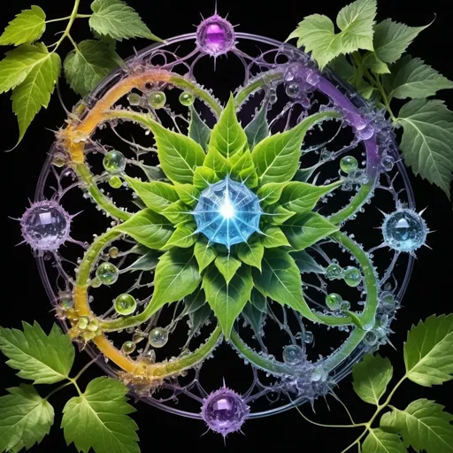 Prompt: Phi
Chiaroscuro 
Mercury
Minerals
Ice crystals
lightning
Liquid rainbow
Frost
Romanesco 
Black light fluorescent Tentacles
Vines Tendrils
Pearlescent Grapes
Prussian
Ochre
Electrical Storm
High gloss
Translucent plant cells
Morning dew drops
Sacred geometry 
Mandlebrot sets
Ivy
Electrochemical violent reactions