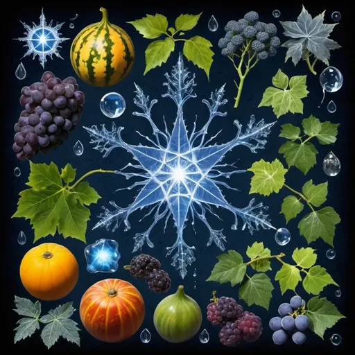 Prompt: Phi
Chiaroscuro 
Mercury
Minerals
Ice crystals
lightning
Liquid rainbow
Frost
Romanesco 
Tentacles
Vines
Tendrils
Pearlescent Grapes
Plasma
Prussian blue
Ochre
Electrical Storm
High gloss blood spatter
Translucent melons, squash or berries
Shrubbery
Morning dew drops
Sacred geometry 
Mandlebrot sets
Ivy
Electrochemical violent reactions