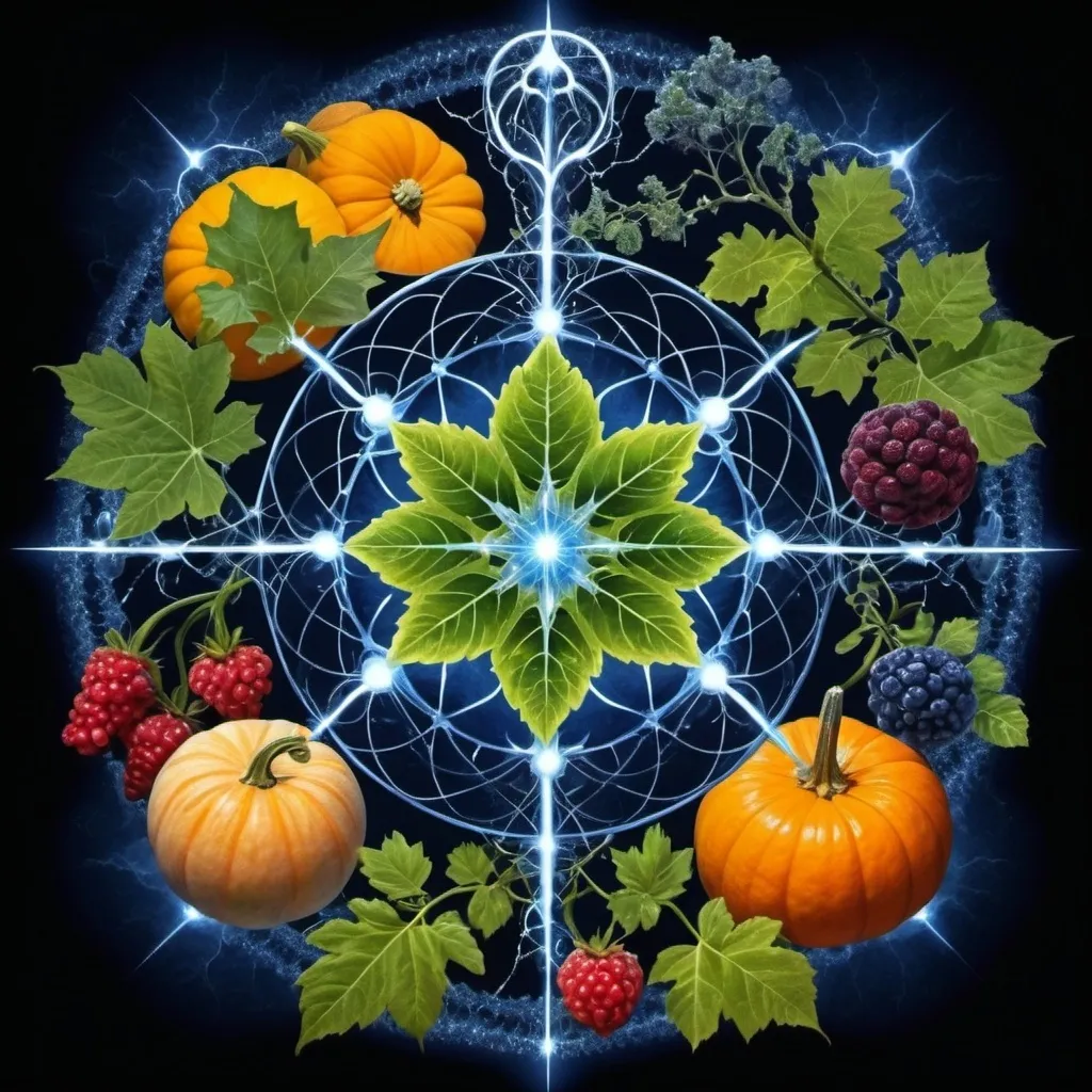 Prompt: Phi
Chiaroscuro 
Mercury
Minerals
crystals
lightning
Liquid rainbow
Frost
Romanesco 
Vines
Tendrils
Squash
Plasma
Prussian blue
Ochre
Electrical Storm
High gloss blood spatter
Translucent melons, squash or berries
Shrubbery
Morning dew drops
Sacred geometry 
Mandlebrot sets
Ivy
Electrochemical violent reactions