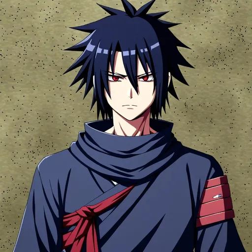 Prompt: anime, male, detailed, Uchiha, Long Hair, Detailed eyes, age 18, Shinobi