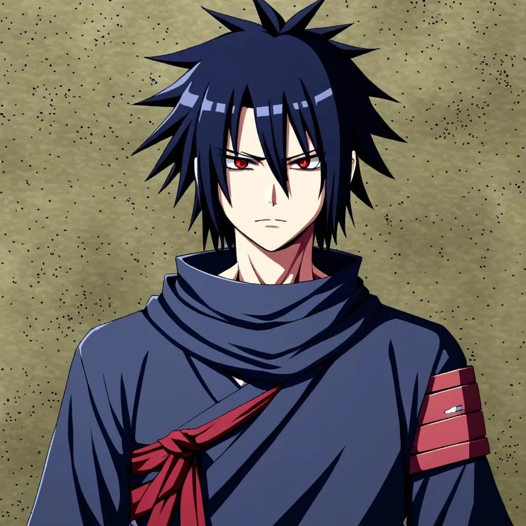 Prompt: anime, male, detailed, Uchiha, Long Hair, Detailed eyes, age 18, Shinobi