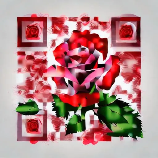 Prompt: Create a red rose with a calm background. 