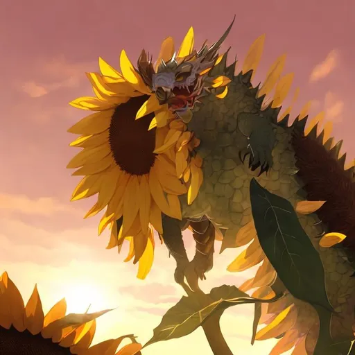 Prompt:  Sunflower elder dragon