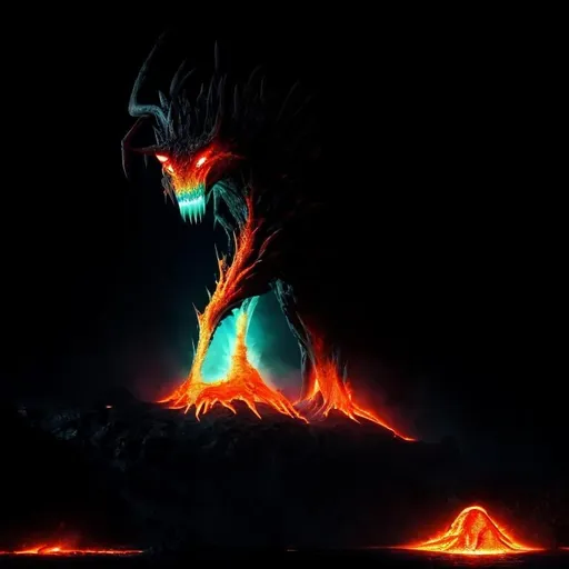 Prompt: magma and dark pink beast, eruption lava, strange, beast yellow fangs, a few green leafs in the body, burning skin, tall, wildness, 4K resolution, artstation, highly detailed, artgerm, by wlop, volumetric lighting, octane render, trending on artstation, masterpiece, fantastic, powerful, scary, intimidating, cinematic, dark fantasy, artstation, highly detailed, artgerm, by wlop, volumetric lighting, octane render, trending on artstation, masterpiece, fantastic, powerful, intimidating