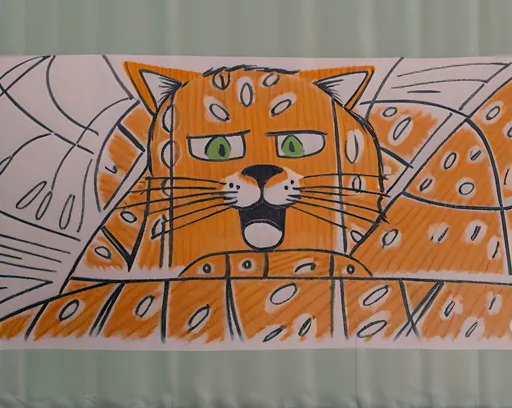 Prompt: High-res 8k photo-realistic illustration of a majestic orange cat on a vibrant green cloth, detailed fur with warm highlights, intense and piercing gaze, realistic color tones, professional, detailed eyes, luxurious, vibrant green, high quality, photorealistic, detailed fur, intense gaze, majestic, warm highlights, luxurious green cloth, professional lighting