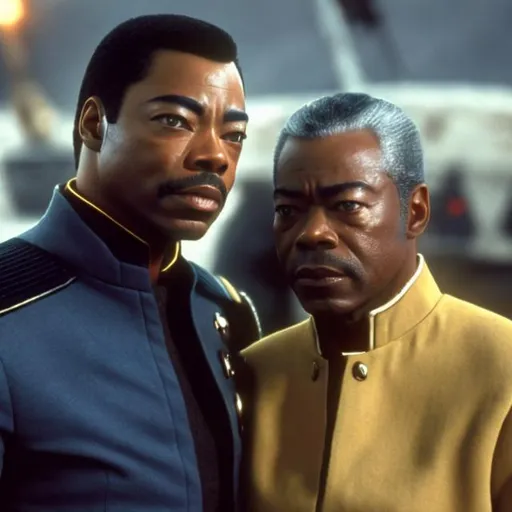 Prompt: Good to see you again, Admiral. Looks like the two missing ships are here, although they're both in a disabled state. Neither of them have responded to our hails. Captain Geordi La Forge 