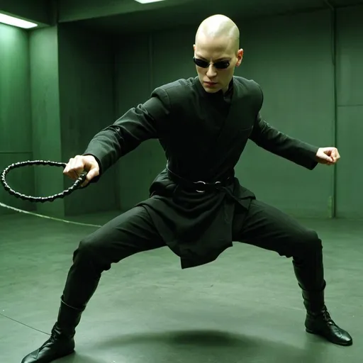 Prompt: eno from matrix fighting