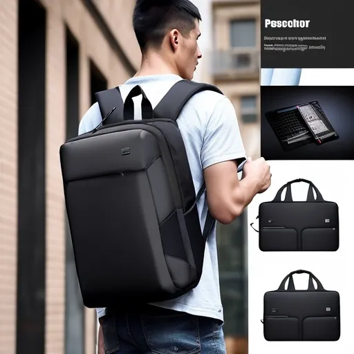 Prompt: Men’s Anti Theft Waterproof Laptop Backpack 15.6 Inch Daily Work Business Backpack