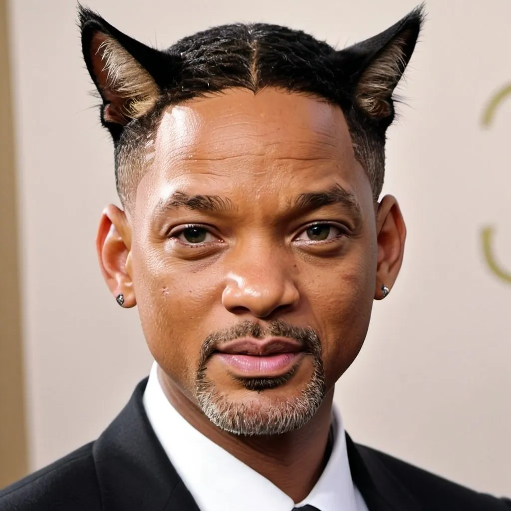 Prompt: will smith as a cat