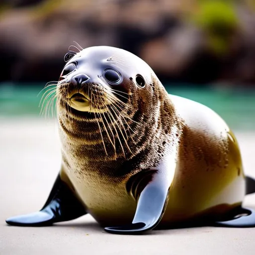 Prompt: cute chunky kawaii seal
